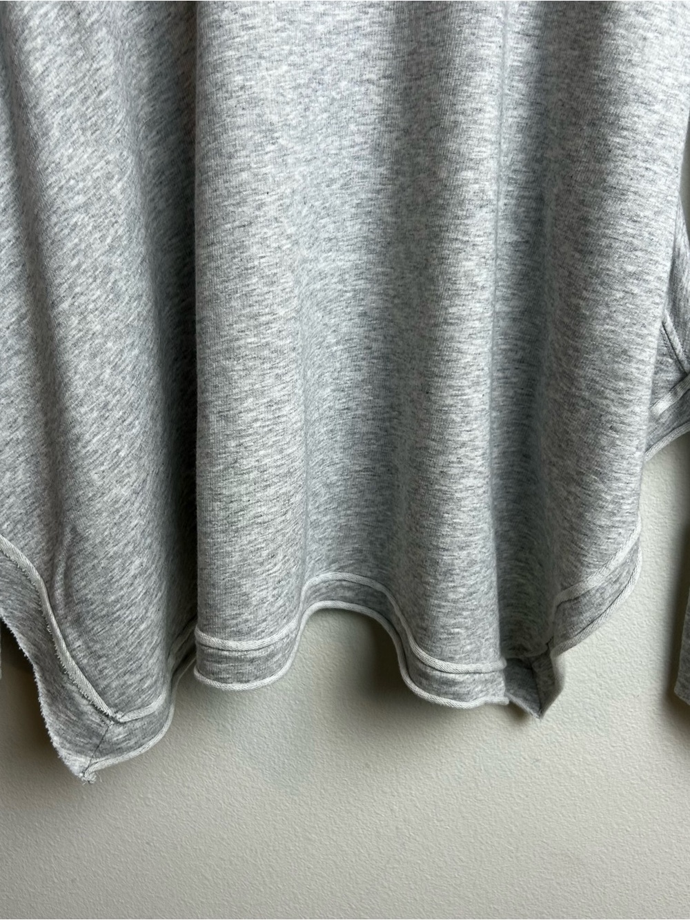 Free People off-the-shoulder boat neck soft Heather gray long sleeve size: S - Picture 6 of 11